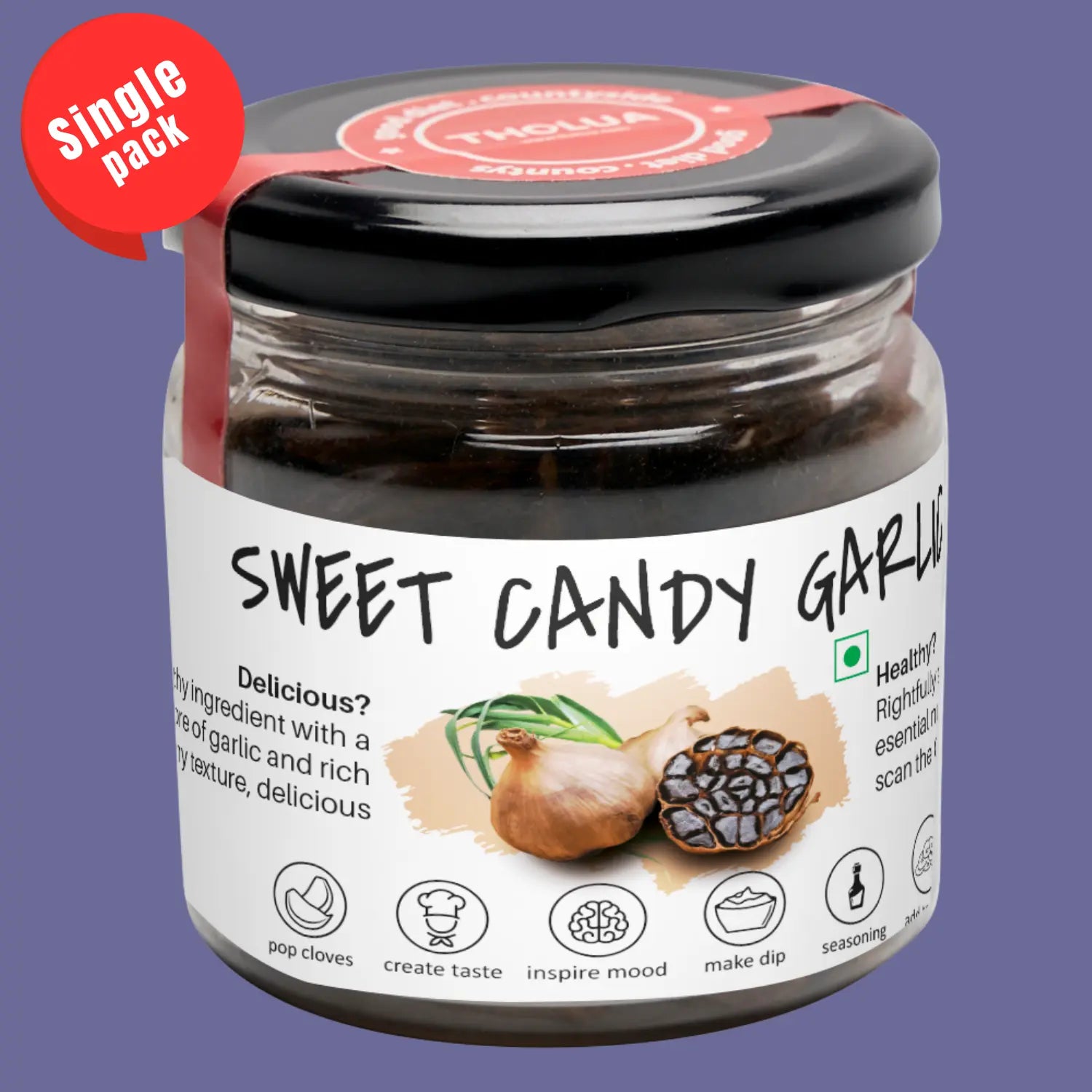 Sweet Candy Garlic Cloves 50g | Black Garlic | Unpeeled Product vendor