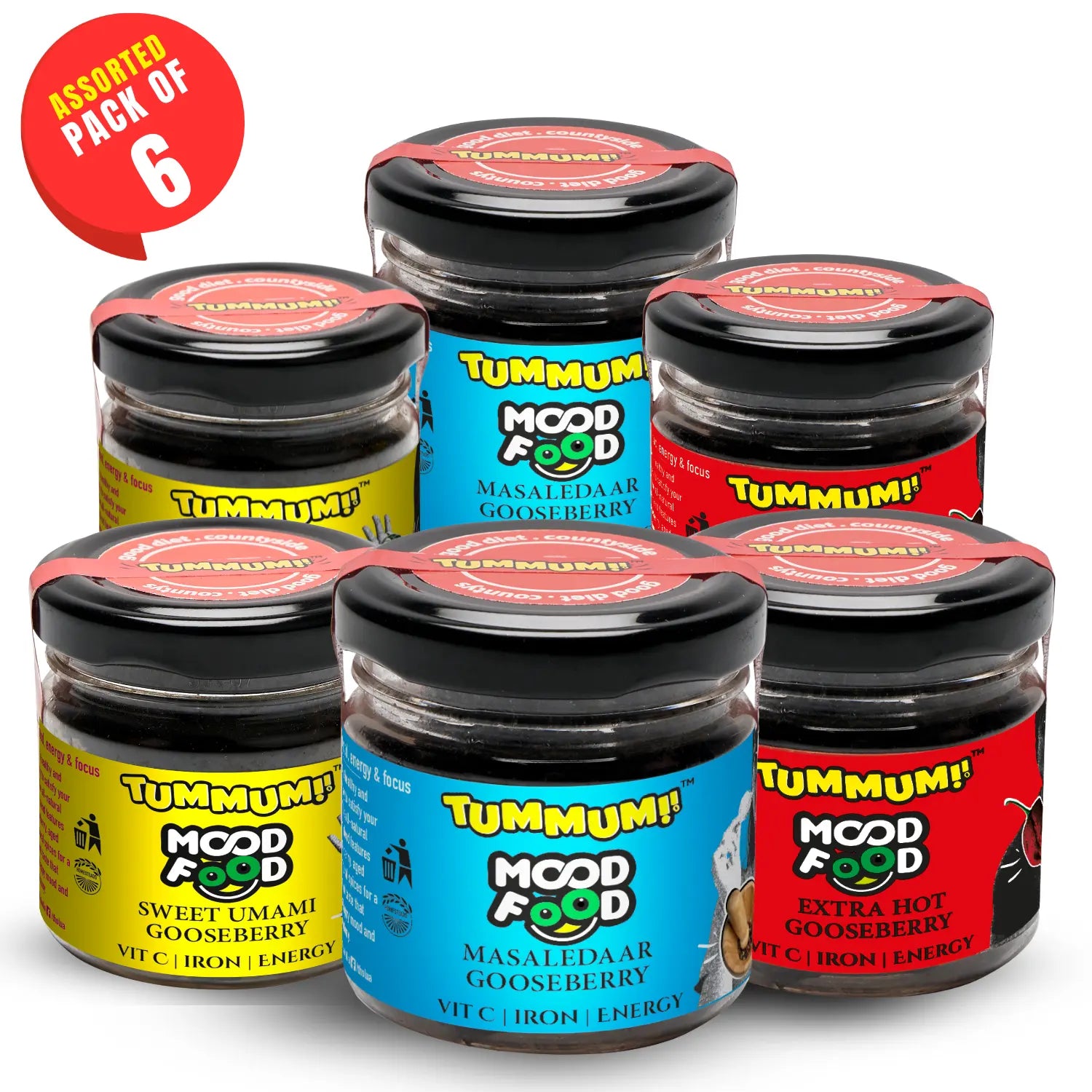 Spicy & Savoury Gooseberry | Pack of 6 | Mood Food Product vendor
